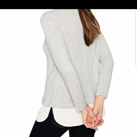 J. Crew mercantile long sleeve faux layered top XXS - Picture 2 of 7